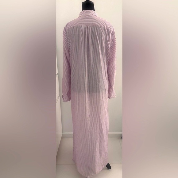 Skin worldwide Organic Cotton Selma red and white Striped Maxi Dress/lounge NWT - Picture 6 of 10